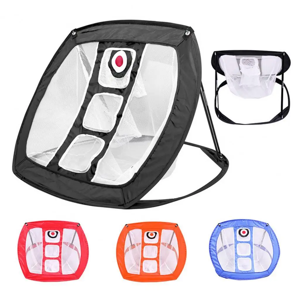 

Golf Training Net Collapsible Accuracy Aid Nylon Swing Practice Golf Practice Cage Mat for Indoor Golf Training Net