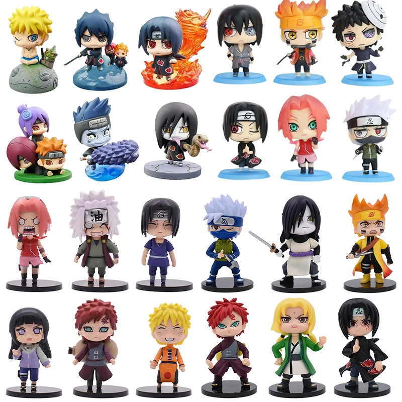 

Anime Naruto Figure Uchiha Itachi Sasuke Namikaze Minato Hatake Kakashi Gaara Sakura Action Figures Keychain Model Dolls Toys