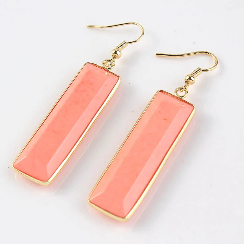 Лазурит светильник желтого золота цвет прямоугольной формы висячие серьги