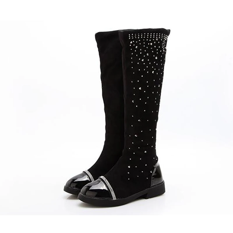 Сапоги ботфорты для девочек теплые эластичные ботинки на осень и зиму аксессуары