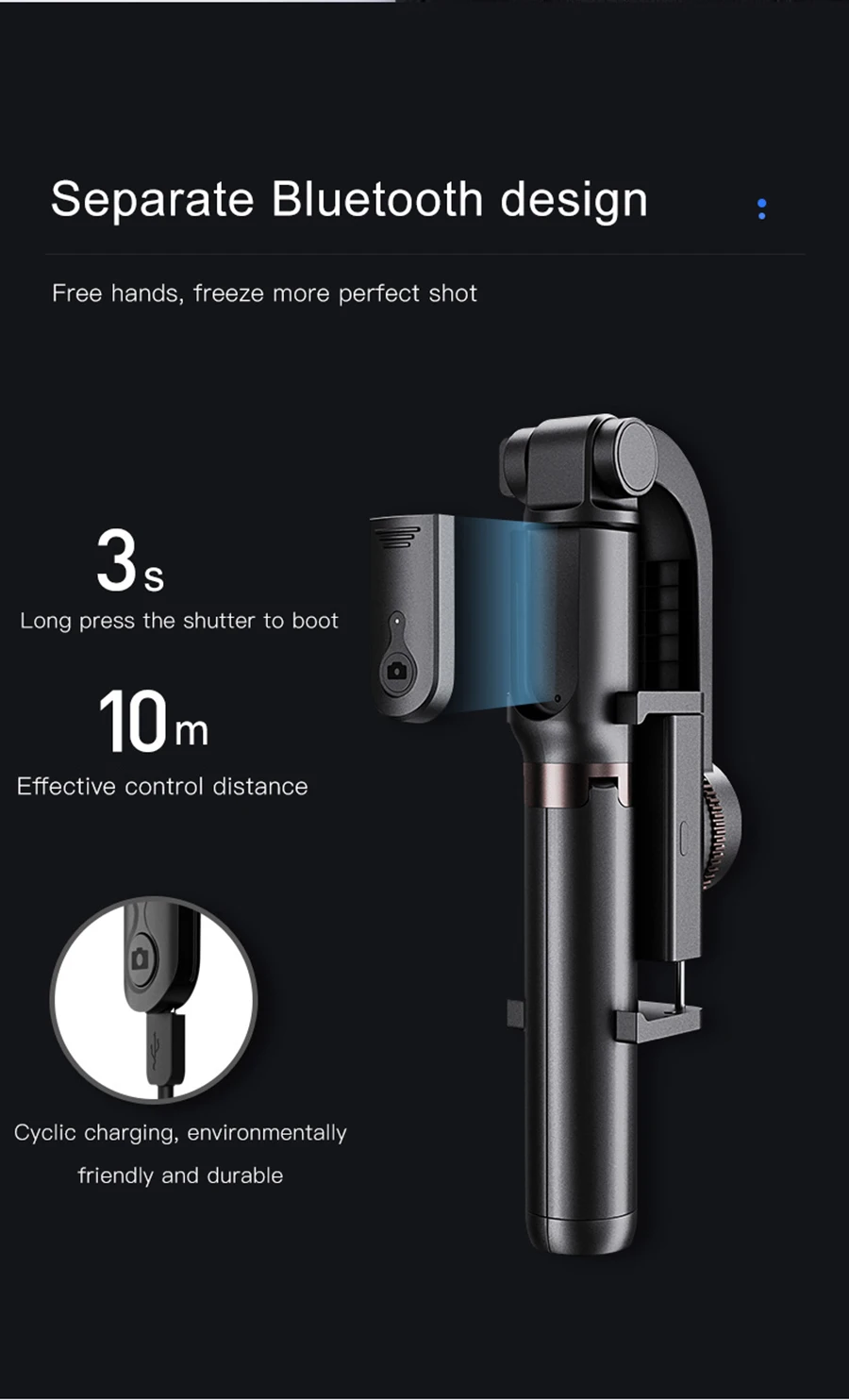 MAMEN ручной карданный стабилизатор 3 в 1 селфи палка телефон для iPhone 11 pro Max 7 8 Plus X XS MAX для samsung Galaxy Action
