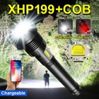 Супер XHP199 светодиодный фонарик 18650 26650 мощный светодиодный фонарик USB Перезаряжаемый Тактический светильник онарь s XHP160 XHP90 фонарь COB