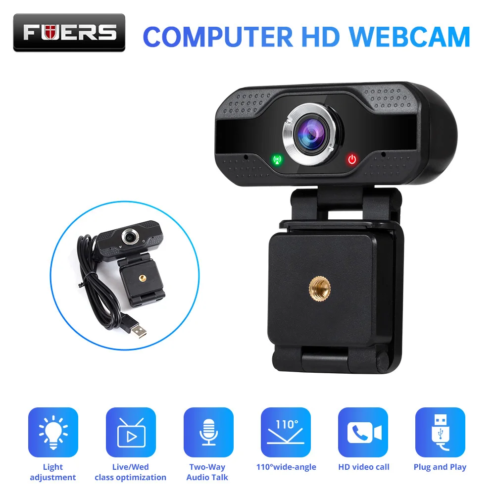 Fuers Full HD 1080P Smart веб камера видео звонок Встроенный микрофон для настольного