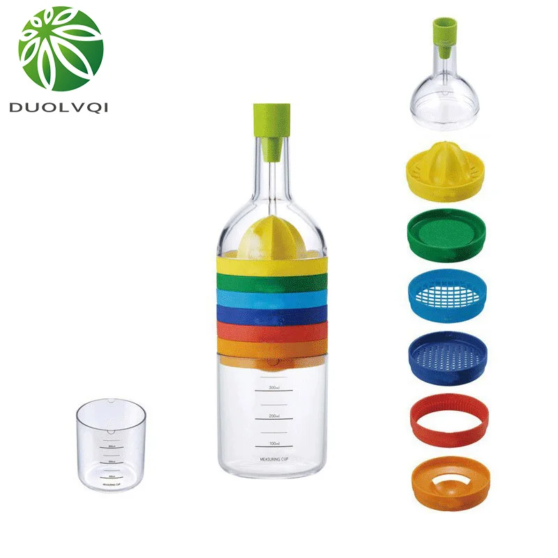 Duolvqi 8 Функция в 1 Овощи Фрукты Slicer бутылка нескольких al воронкообразный нож терка