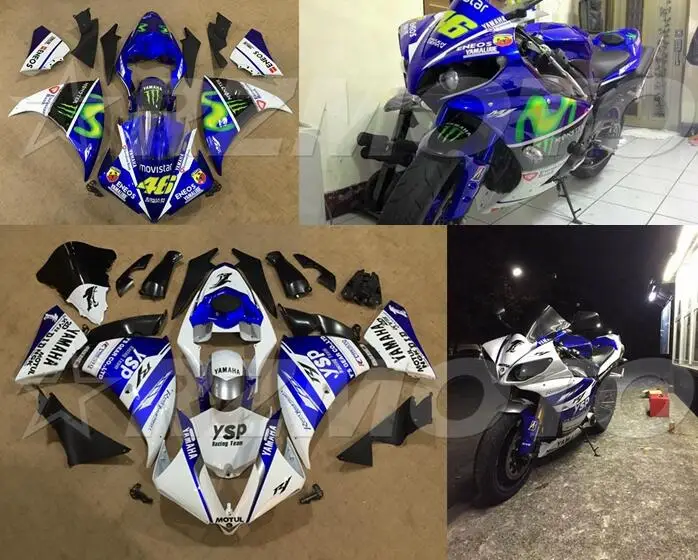 Мотоциклетный обтекатель abs комплект для YAMAHA YZF R1- углеродное волокно узор переводная вода печать ACEKITS Магазин № 0135
