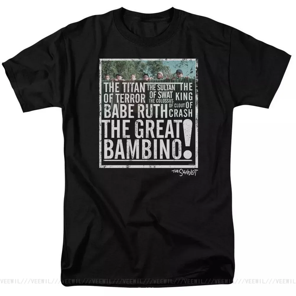 

The Sandlot Movie THE GREAT BAMBINO Licensed Adult T-Shirt All Sizes Cotton Tee Shirt Gift Funny