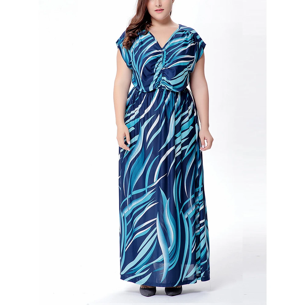 Женское Плиссированное Платье туника в стиле бохо свободный Сарафан Макси