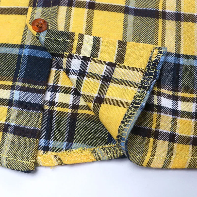 Повседневные рубашки в красную клетку для мальчиков детские на весну и осень