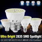 Светодиодная лампа GU10 E14 E27 48 60 80 s 2835 SMD 220 в 240 В, 6 шт.
