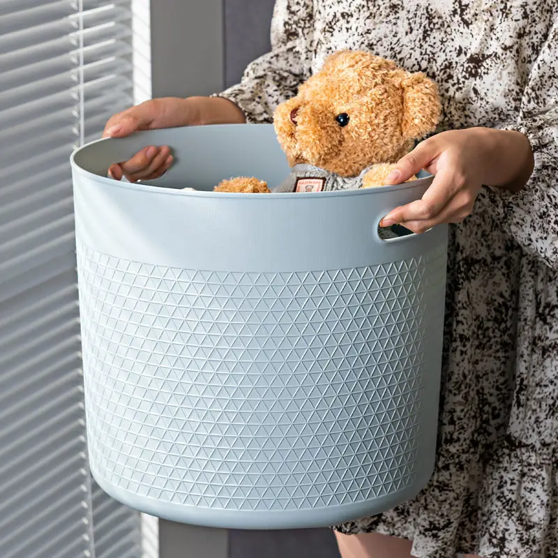 

Dirty Clothes Storage Basket Plastic Storage Basket Household Storage Shopping Basket Kitchen Snack Storage Bucket