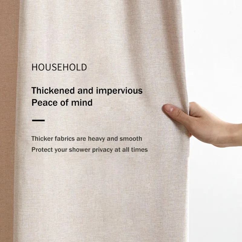 

Imitation Linen Waterproof Shower Curtain Made Of Customized Linen Texture Fabric Waterproof And Wrinkle resistant