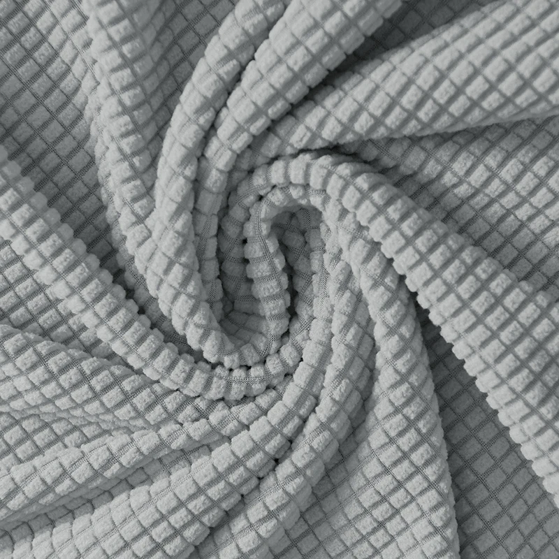 Жаккардовый чехол для дивана без подлокотника эластичное однотонное покрывало