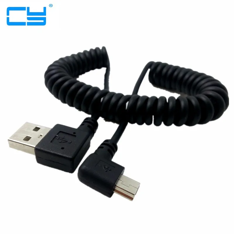 90-градусный двойной правый локоть USB Мини-линия передачи данных левый Т-порт для
