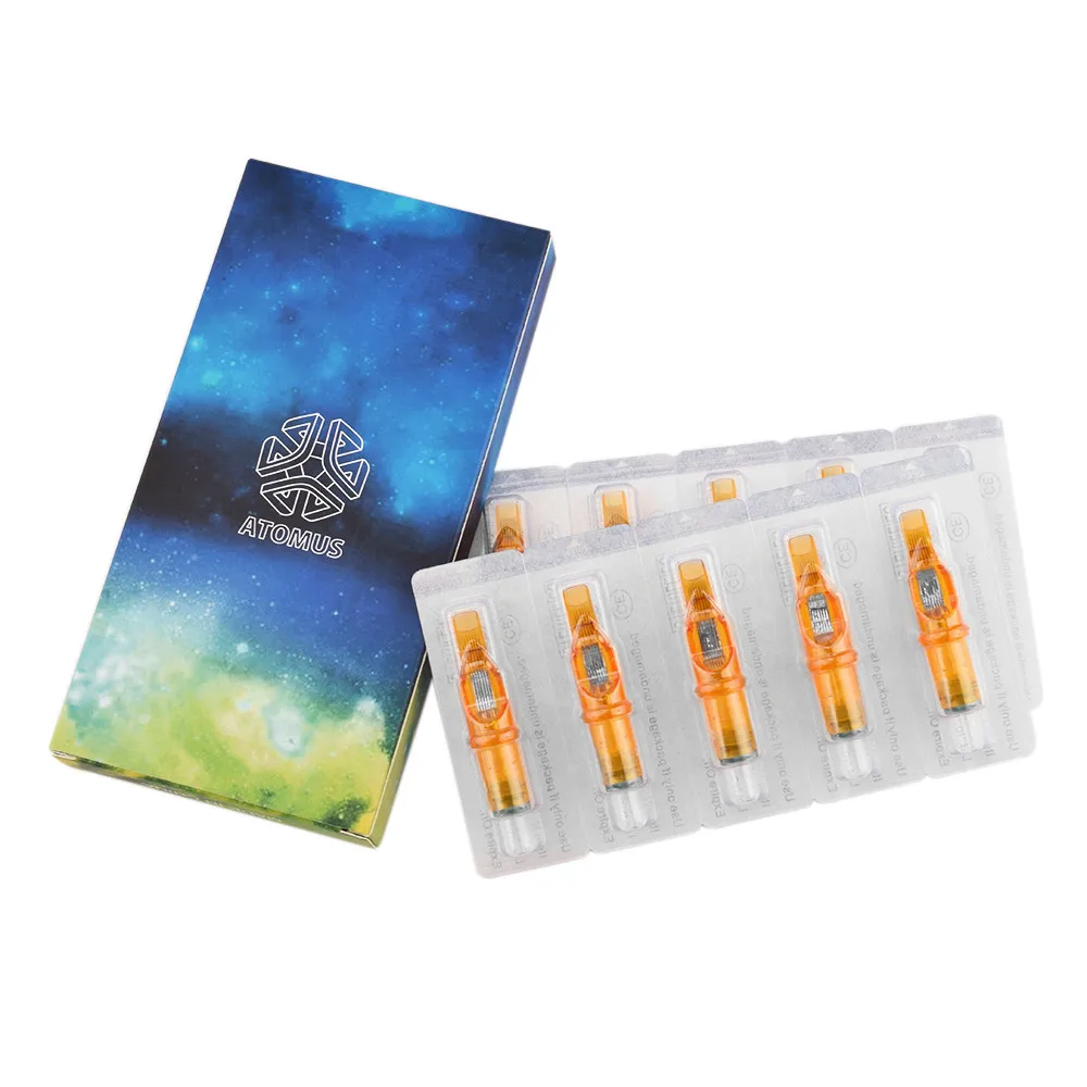 10pcs 1RL 3RL 5RL 7RL 9RL 11RL 5/7/9/11/13/15RM/RS 0.35MM Disposable Tattoo Cartridge Needles for Eyebrow Machine Pen |