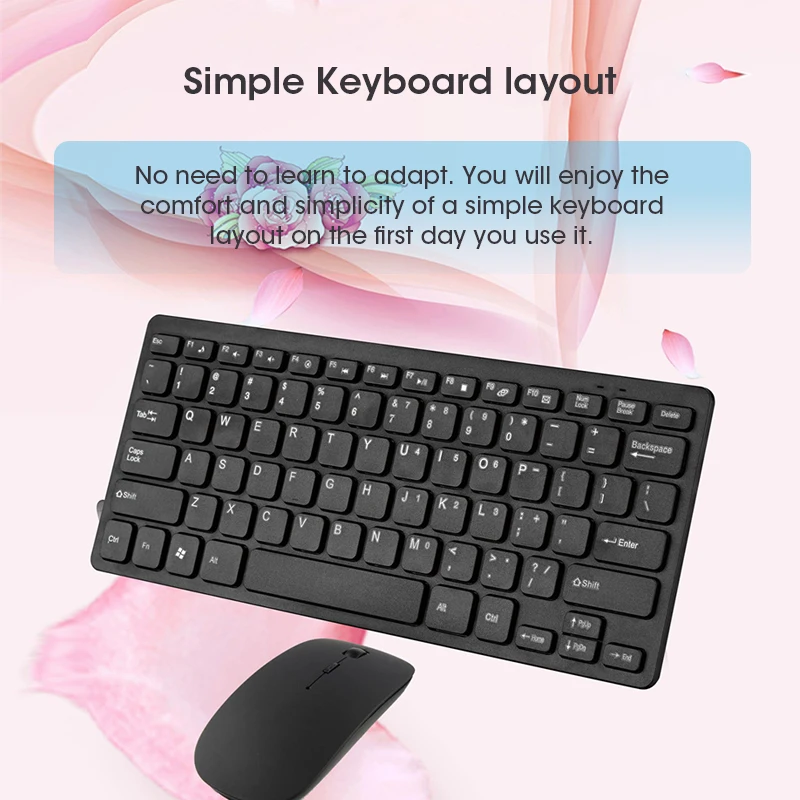 mini wireless keyboard mouse set office home with multimedia function key 1000 dpi mouse for ipad phone tablet laptop computer free global shipping