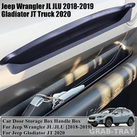 car inner side front door handle armrests storage box tray holder for jeep wrangler jl jlu gladiator jt car accessories