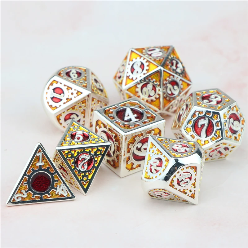 Набор Металлических Кубиков D20 D12 D10 D8 D6 D4 игральные кости Dnd|Кубики| |