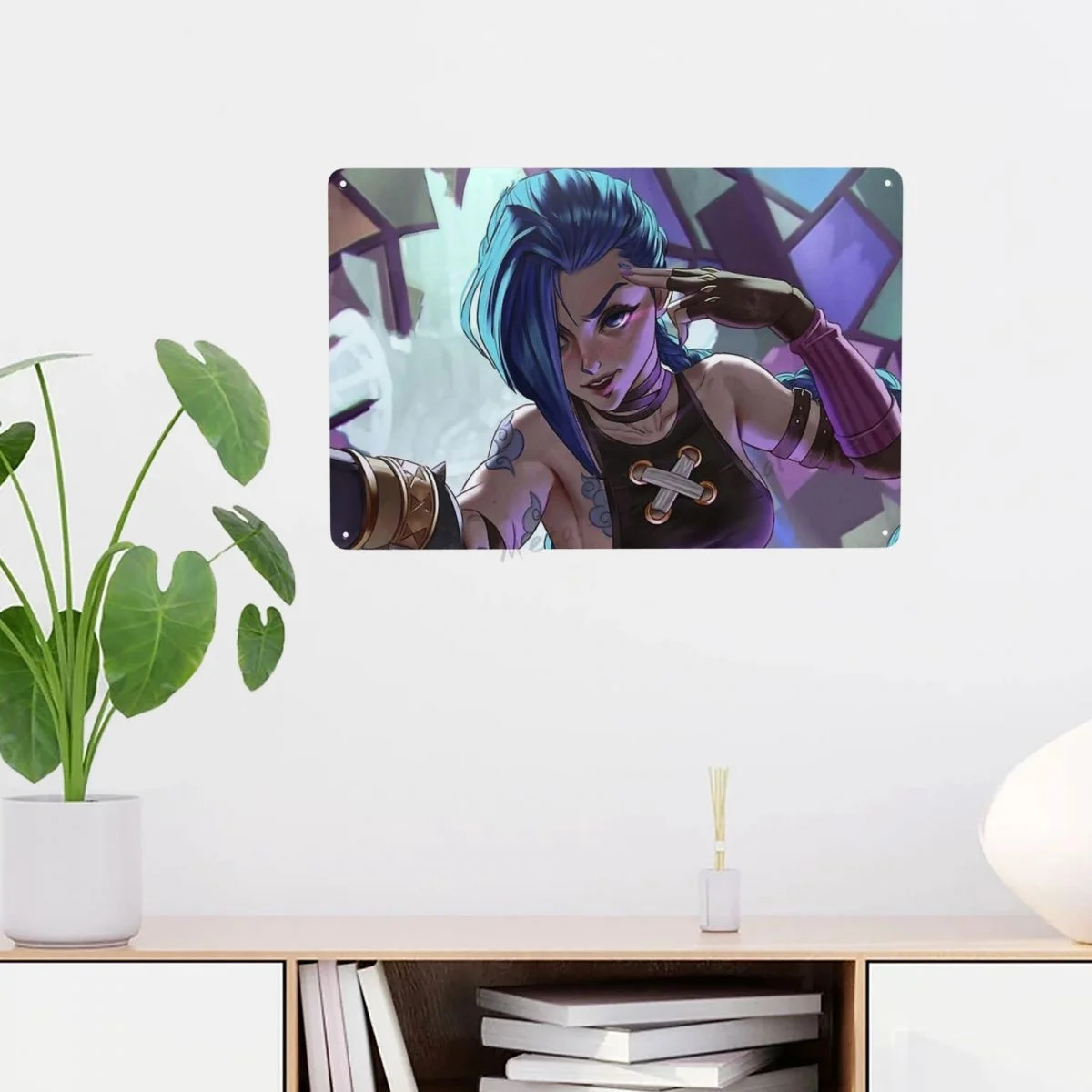 

Arcane League of Legends Metal Tin Signs Jinx Y Vintage Iron Painting Plate Garage Room Home Decor Wall Arts