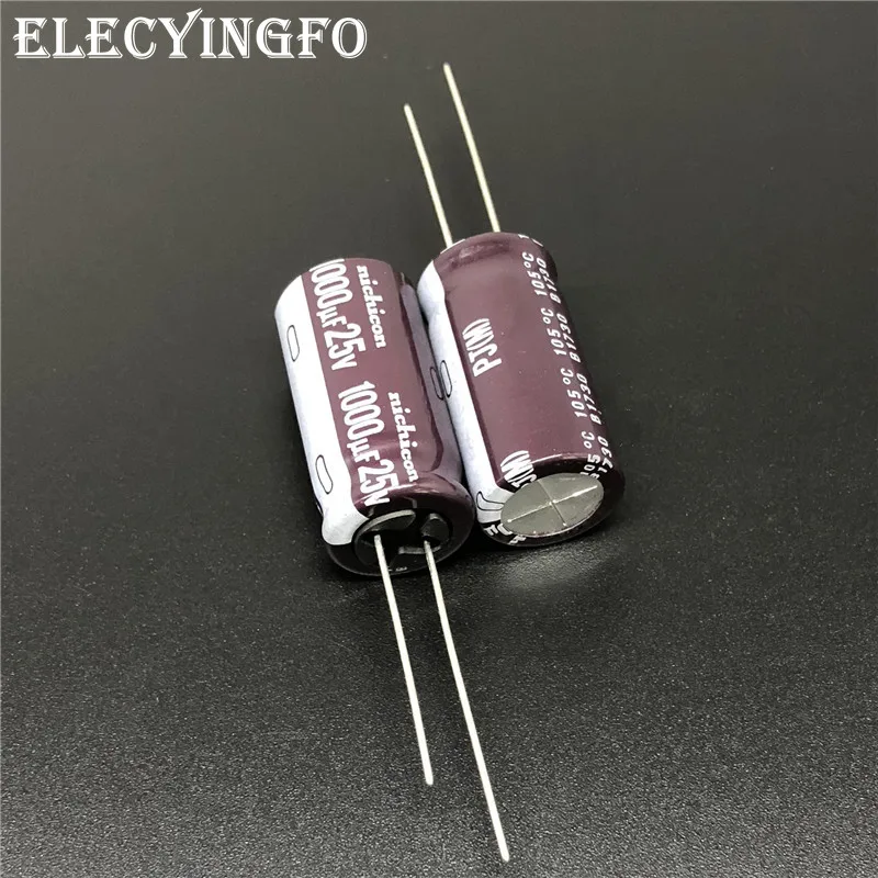 

5pcs/50pcs 1000uF 25V NICHICON PJ Series 12.5x25mm Low Impedance Long Life 25V1000uF Aluminum Electrolytic capacitor