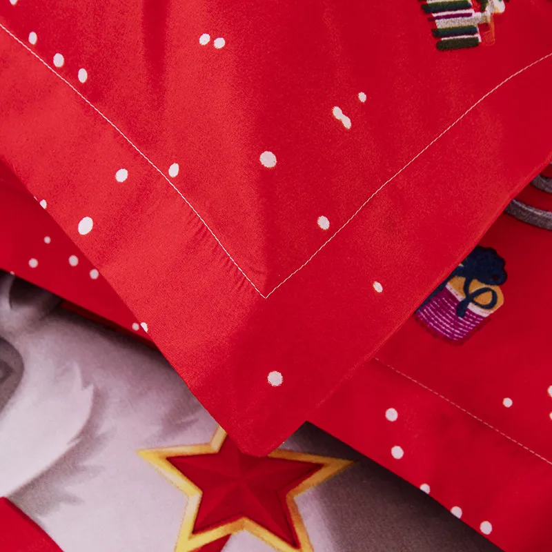 Комплект рождественского постельного белья комплект с пододеяльником и двойной