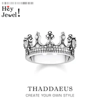 ring vintage crown925 sterling silver romantic fine jewerly2021 summer brand new magical boho look gift for women