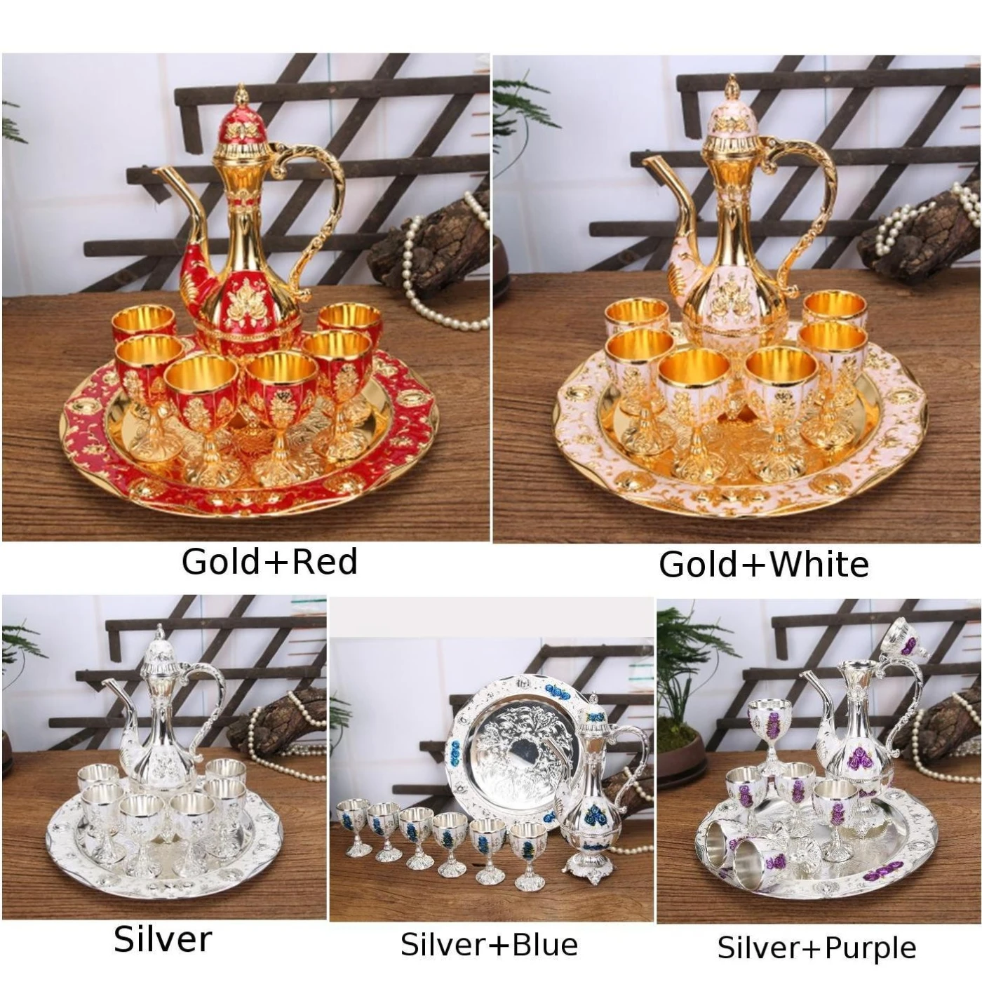 Дворцовый винтажный винный горшок чашки тарелка набор день рождения вечеринка