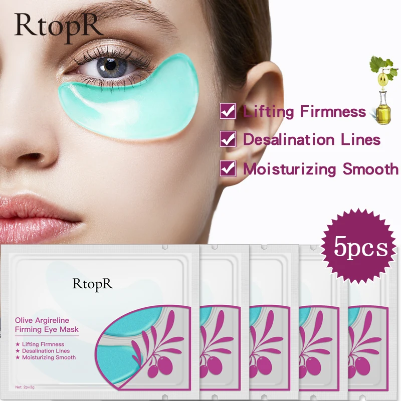 5 упаковок оливкового коллагена маска для глаз уход за кожей лица Argireline