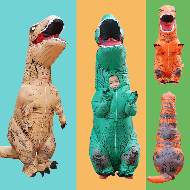 Надувной костюм динозавра T-REX для детей аниме-костюм надувной вечеринки косплея