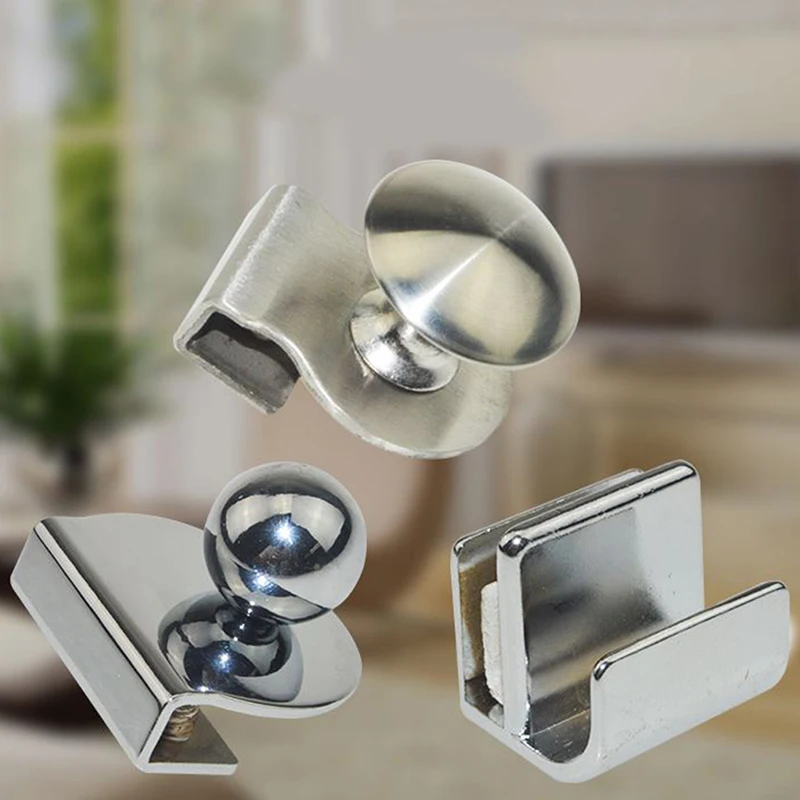 2 шт из нержавеющей стали Безрамная стеклянная дверная ручка для винного шкафа