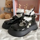 Женские туфли с ремешком и пряжкой, туфли-лодочки на платформе и каблуке для косплея, милые туфли для косплея, 2021