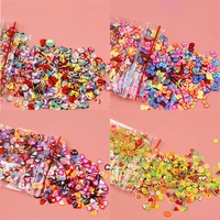 diy fruit flowers feather design clay sticker tiny slices polymer 1pack nail art 3d