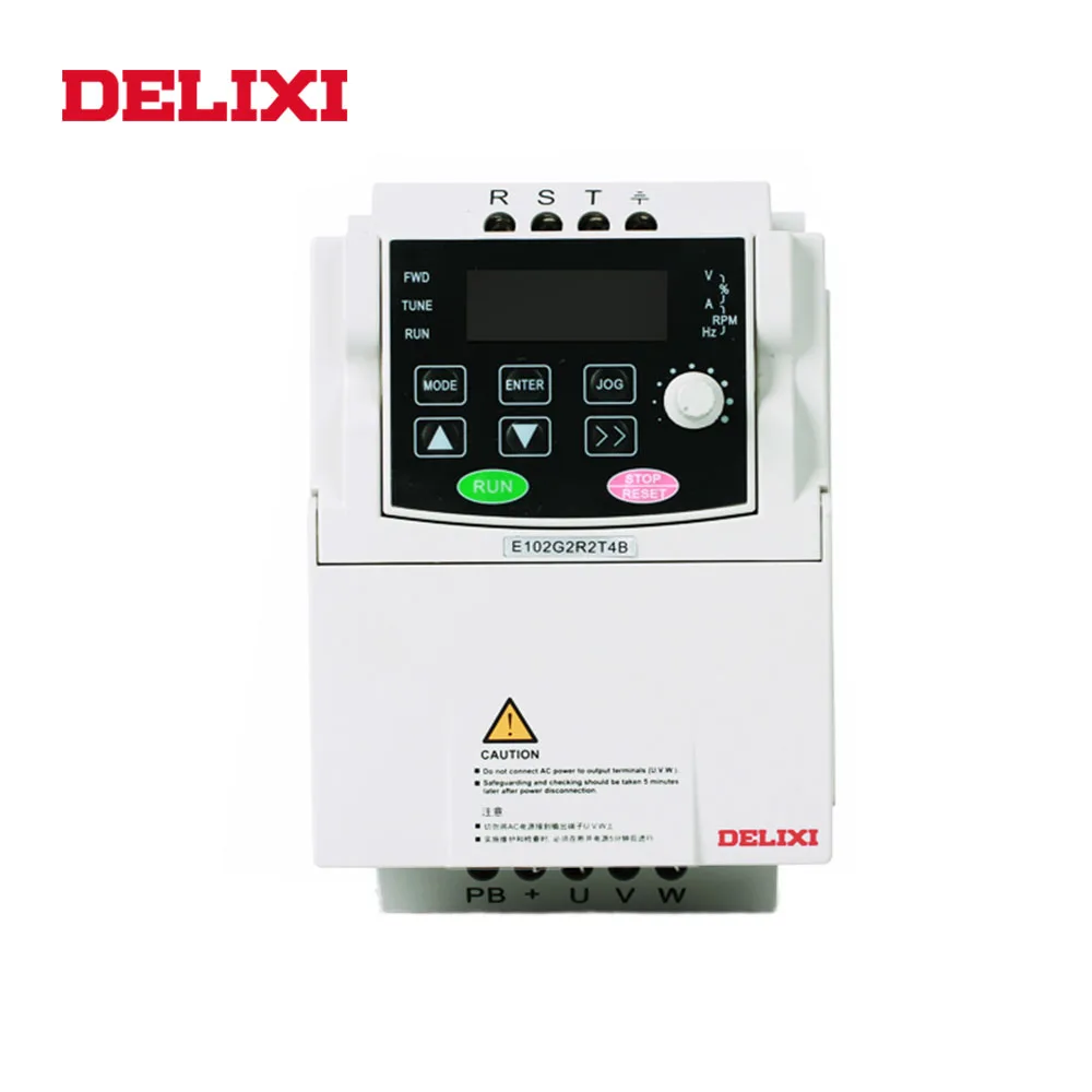 DELIXI AC 380V 1.5KW 3-фазный вход и тройной выходной преобразователь частоты для