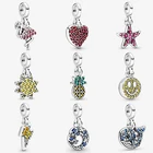 S925 стерлингового серебра Цвет Кулон Шарм бусина-подвеска, подходят к оригиналу Pandora, Me, браслет, серьги, сделай сам, ювелирное изделие для женщин, подарок