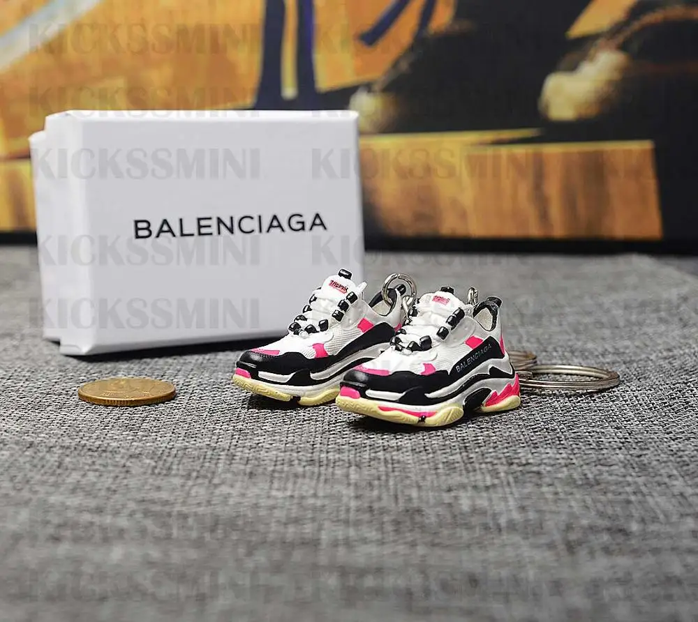 a pair w metal ring Дропшиппинг aj1 Chicago «не для перепродажи Красный» брелок в виде кроссовка Air Jordan 1 3D мини-кроссовки, запатентованный спортивный обувной брелок с кроссовком - Цвет: a pair w metal ring
