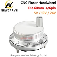 60mm 5v 12v 24v cnc pulser electronic handwheel 4 6 pin pulse 25 100 manual pulse generator rotary encoder newcarve
