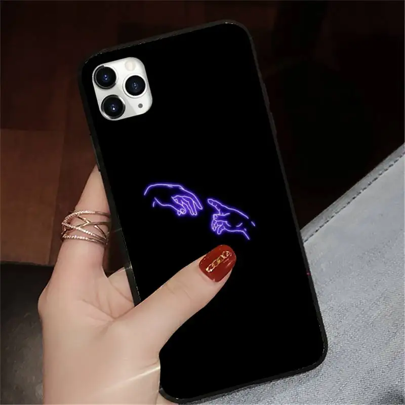 

black white simple design shell Phone Case for iPhone 11 12 pro XS MAX 8 7 6 6S Plus X 5S SE 2020 XR