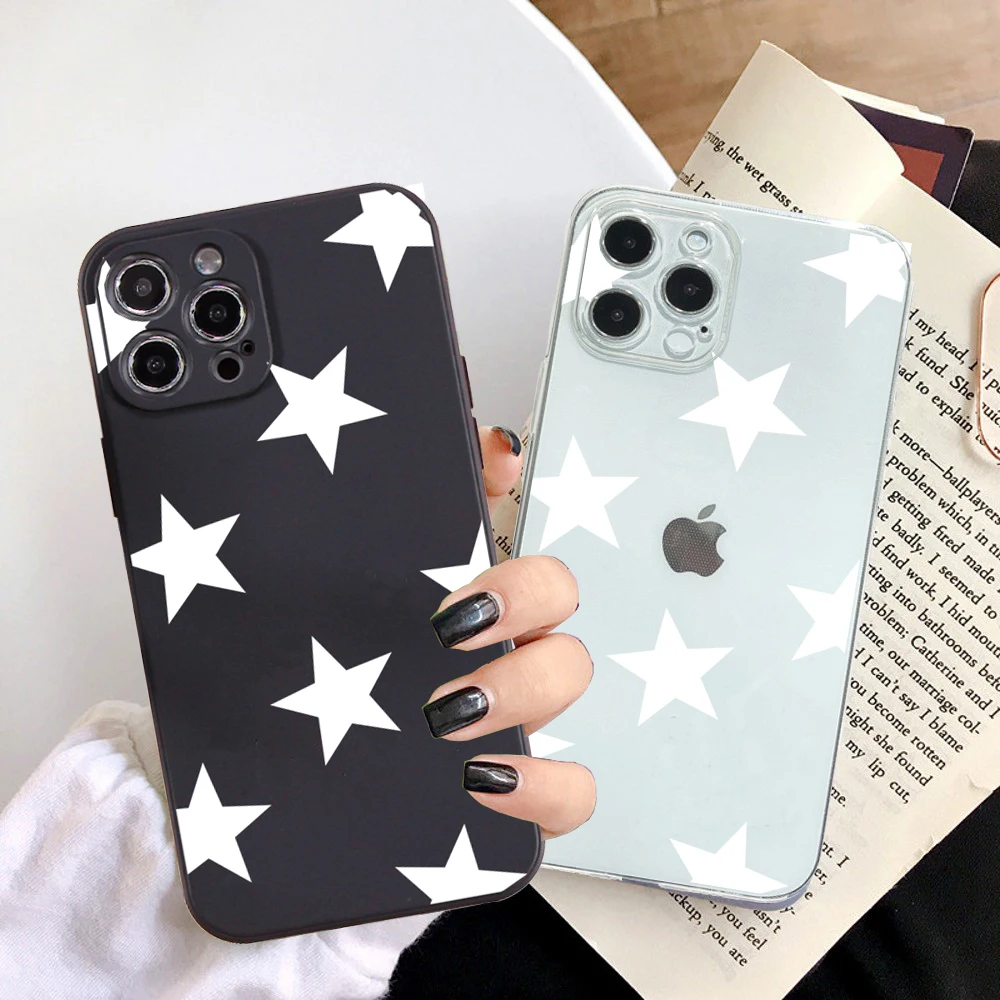 

Роскошный мягкий чехол для телефона iPhone 11, 12 Pro Max, X, XS, XR, 7, 8 Plus, SE 2020, 13pro MAX, модный силиконовый чехол-накладка из ТПУ с милыми звездами