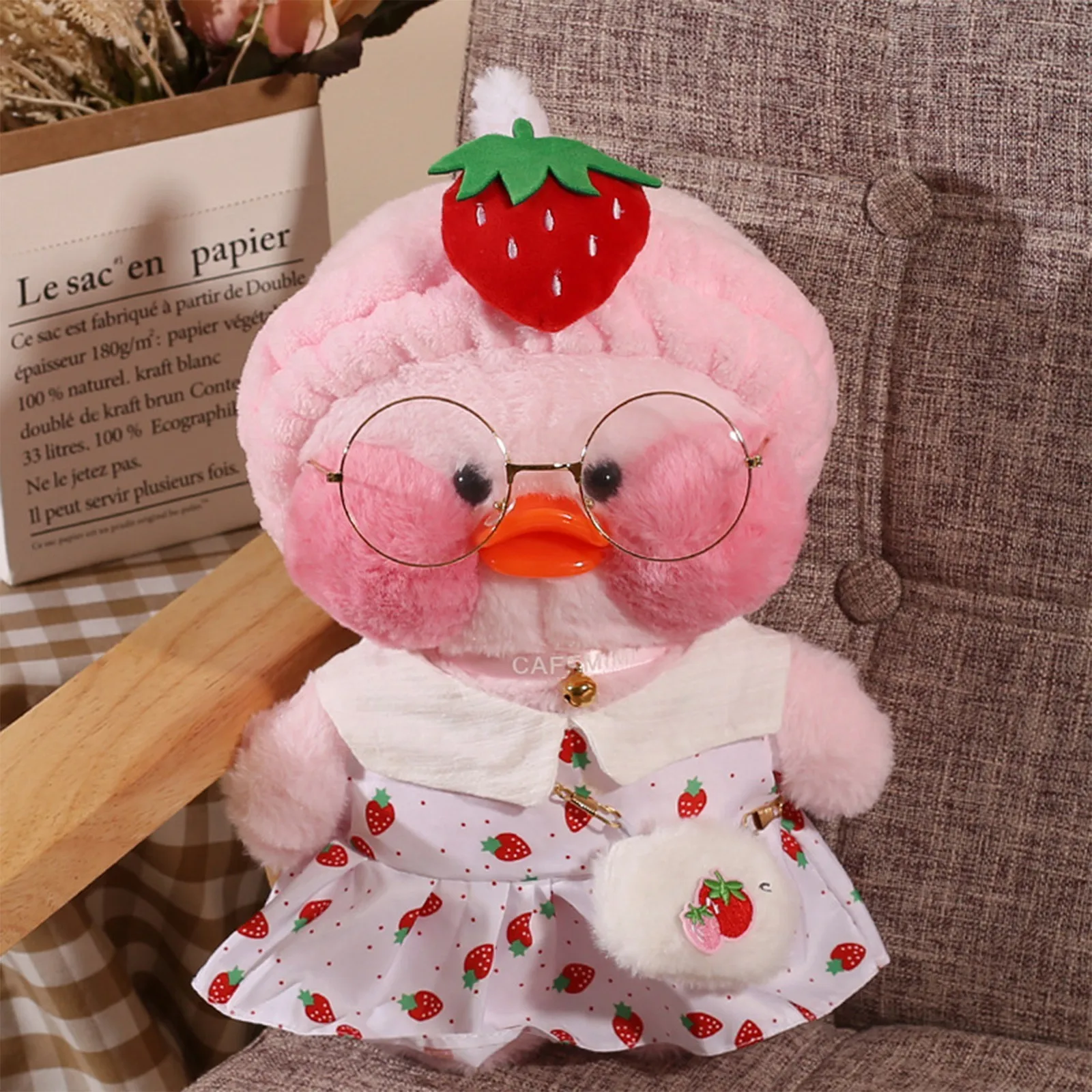 30 Cm Wearing Yellow Doll Plush Toy Birthday Gift Duck Soft Animal Cartoon Cute Stuffed | Игрушки и хобби