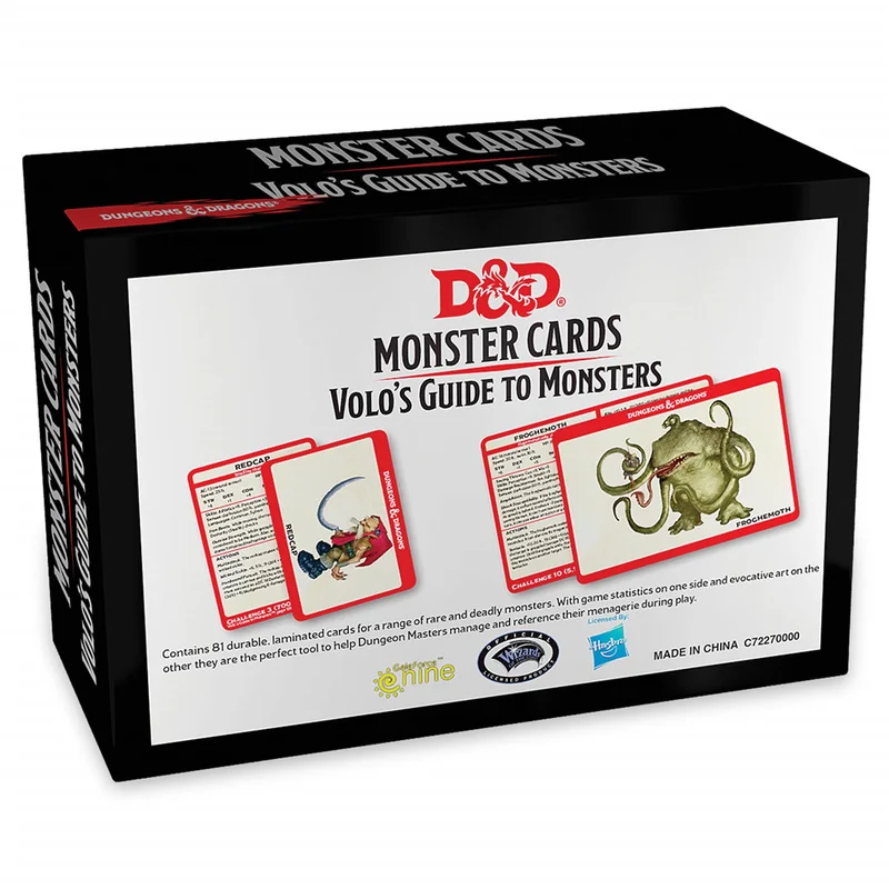 

Hasbro Dungeons & Dragons Spellbook Cards Volo's Guide To Monster Card D&D Accessory DnD Card Game Adult Kids Toys for Age 12+