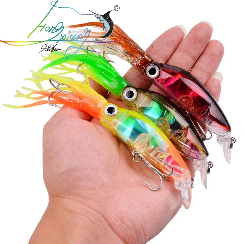 1 шт. пакет жесткая приманка для рыбалки 6 цветов 9 2 см кальмар Высокоуглеродистая