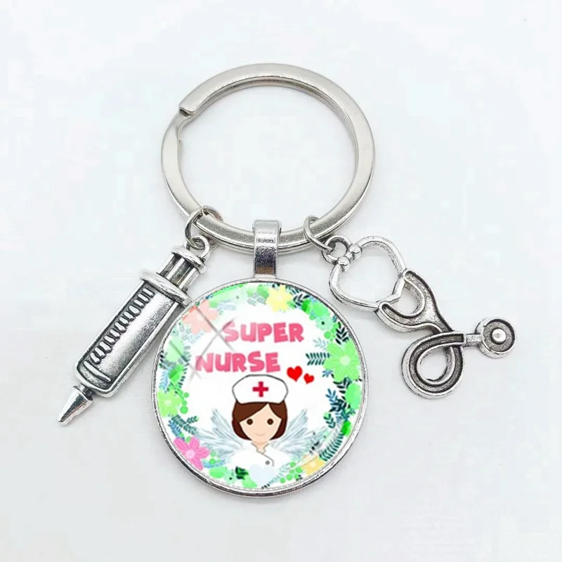 Медицинский стетоскоп и шприц модель доктора медсестры популярный брелок для