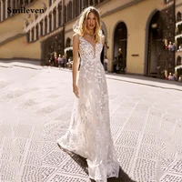 smileven a line full lace wedding dress backless boho bride dresses 2020 floor length robe de mariee