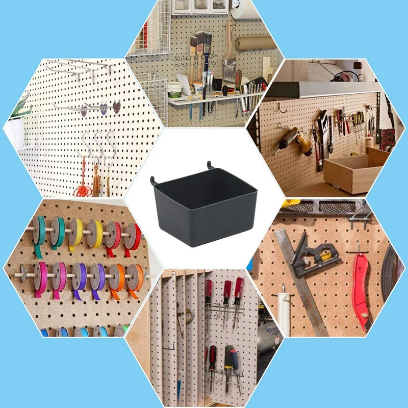 

228 Pcs Pegboard Hooks Assortment with Metal Hooks Sets, Pegboard Bins, Peg Locks for Organizing Storage System Tools