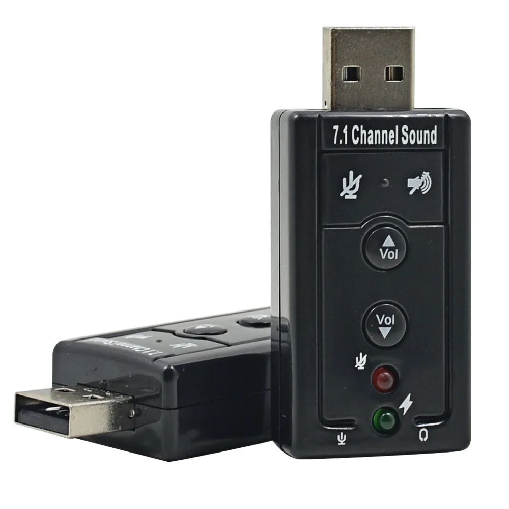 Внешняя звуковая карта TISHRIC с USB 7 1 каналов 3D разъем 3 5 мм микрофон интерфейс для
