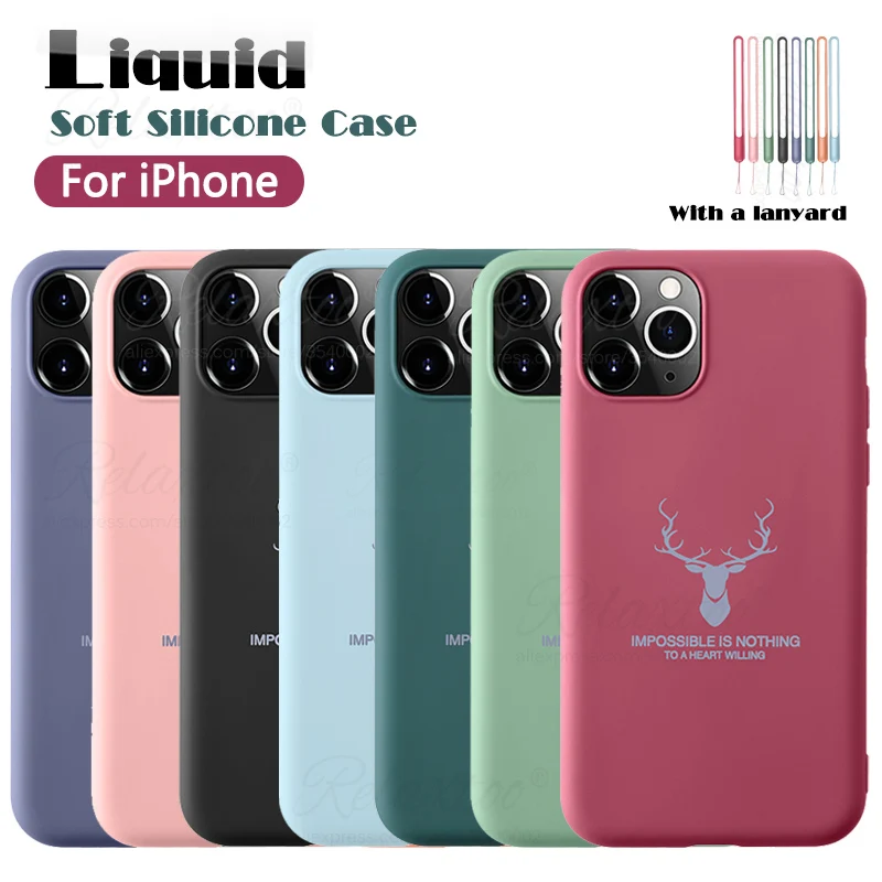Новый мягкий чехол из жидкого силикона для iphone x xr xs 11 pro max телефонный карамельных