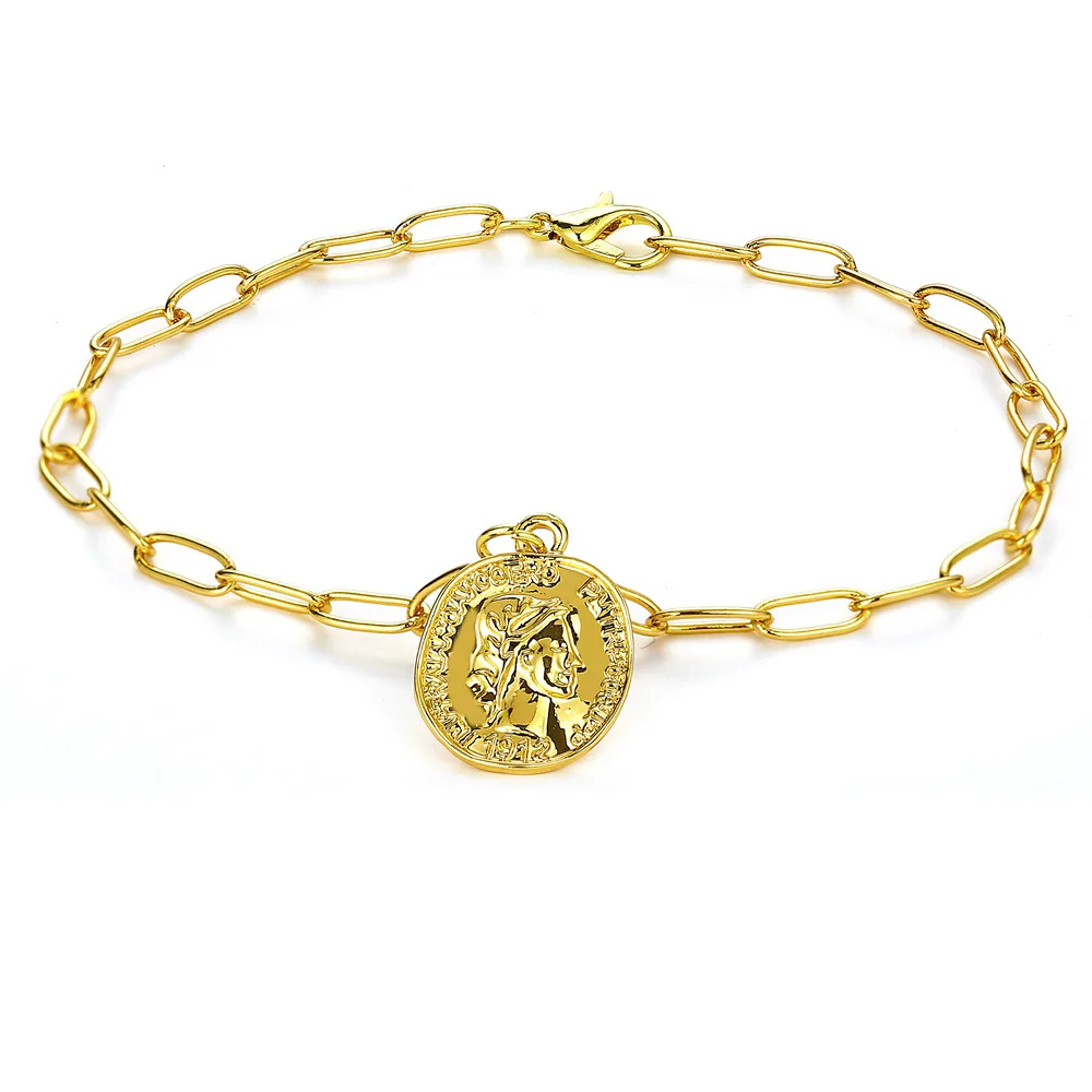 Женский бумажный браслет в стиле бохо золотистый зажим с геометрическим