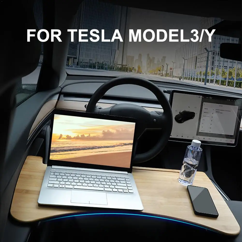 For Tesla Model 3 Y Car Steering Wheel Table Board Laptop Notebook Desk Mount Stand Universal Eating Drinking Tray Holder | Автомобили и