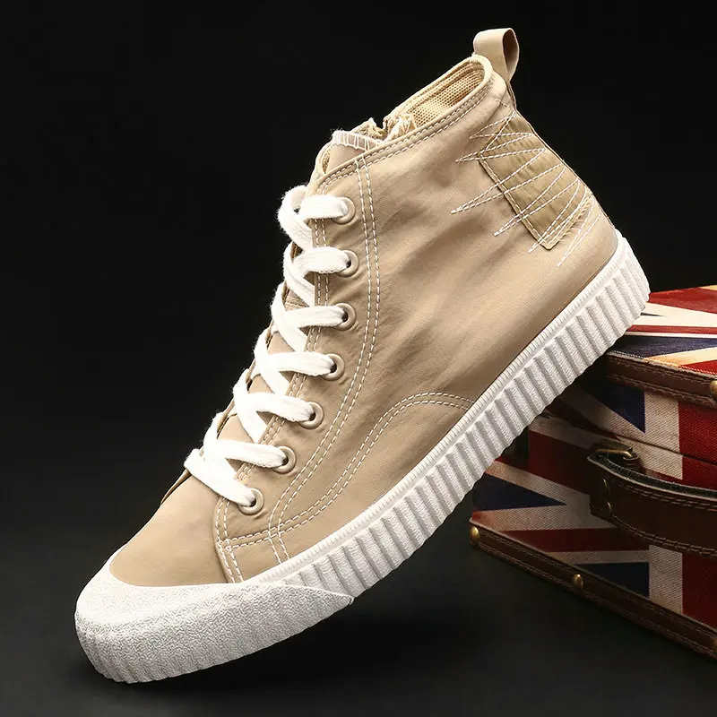 Новое поступление Летняя мужская парусиновая обувь Обувь с высоким берцем на