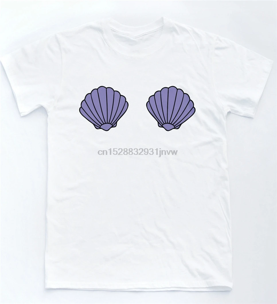 Футболка с морскими ракушками Ариэль стильная хипстерская футболка в стиле