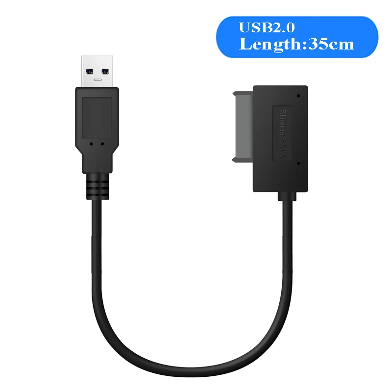 

Кабель-переходник USB3.0 на Mini Sata II 7 + 6 13Pin для ноутбука, CD/DVD ROM, привода Slim Line